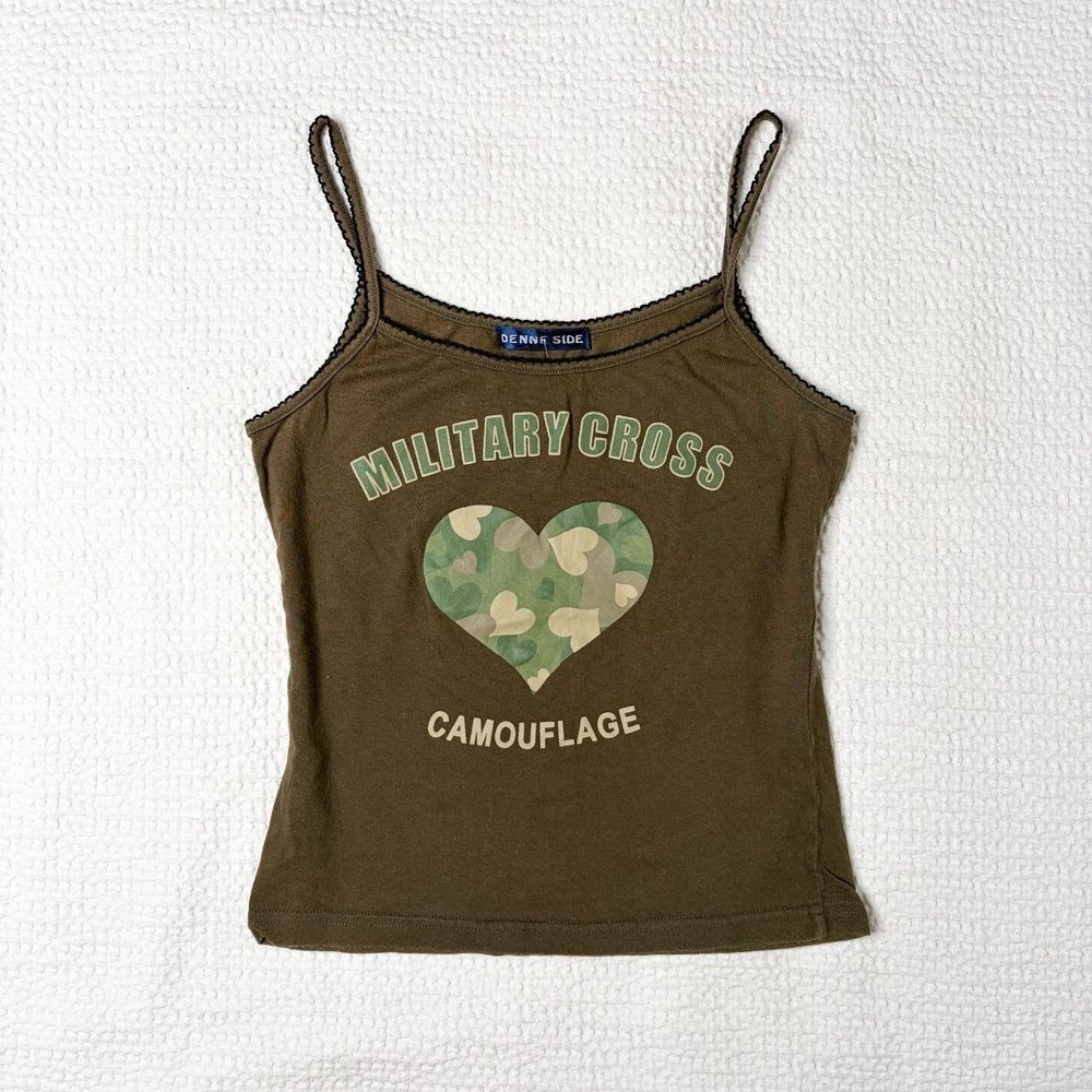 j-fashion camo heart graphic cami